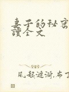 妻子的秘密免费读全文