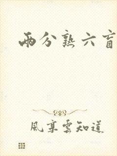 两分熟六盲星封面