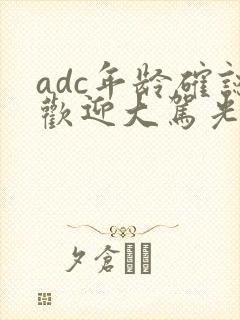 adc年龄确认欢迎大驾光临小说