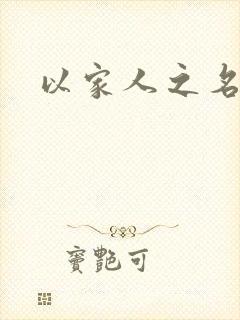 以家人之名小说