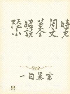 陆昭菱周时阅的小说全文免费阅读