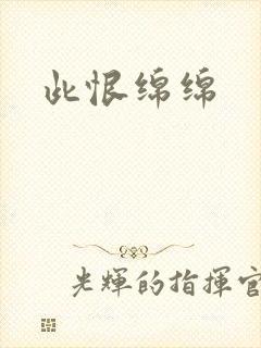 此恨绵绵封面