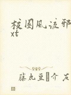 校园风流邪神txt封面