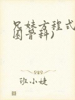 兄妹方程式(校园骨科)