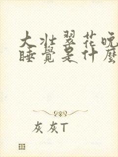 大壮翠花晚上不睡觉是什么电视剧封面