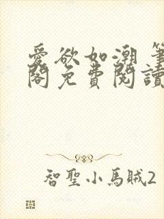 爱欲如潮 笔趣阁免费阅读封面