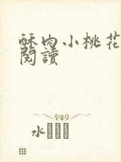 酥肉小桃花全文阅读