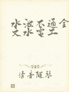 水泄不通金银原文水电工封面