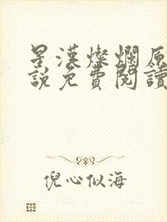 星汉灿烂原著小说免费阅读