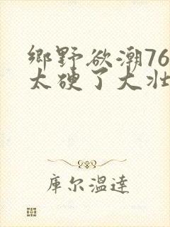 乡野欲潮76章太硬了大壮下载