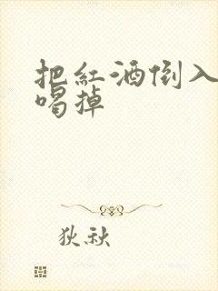 把红酒倒入b里喝掉