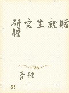 研究生就赌一个胆封面