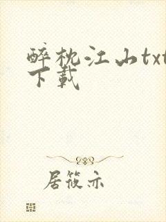 醉枕江山txt下载