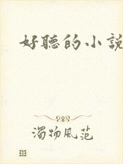 好听的小说名字