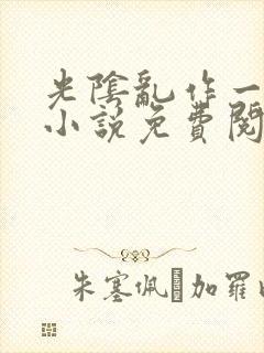 光阴乱作一团的小说免费阅读