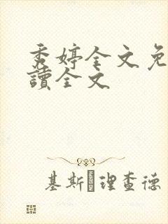 秀婷全文免费阅读全文封面