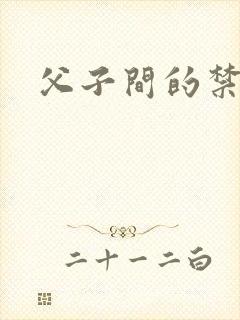 父子间的禁忌封面