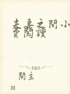 夫妻之间小说免费阅读封面