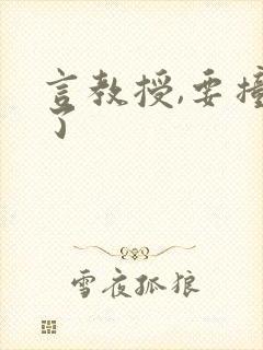 言教授,要撞坏了封面