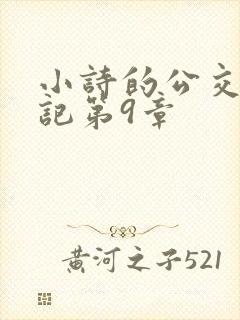 小诗的公交车日记第9章封面