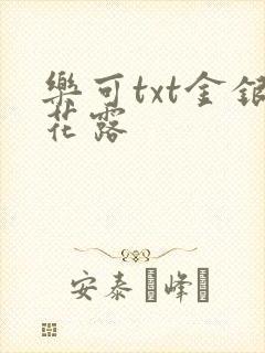 乐可txt金银花露封面