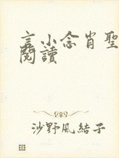 言小念肖圣免费阅读