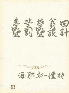 梦莹带翁回乡别墅别墅设计