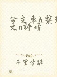 公交车h系列辣文n诗晴