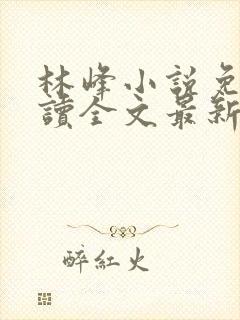 林峰小说免费阅读全文最新章节