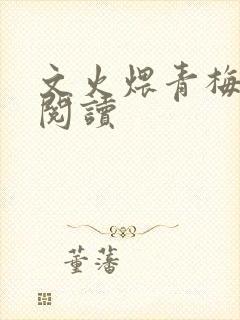 文火煨青梅免费阅读
