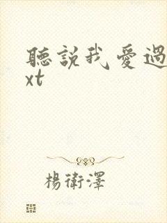 听说我爱过你txt