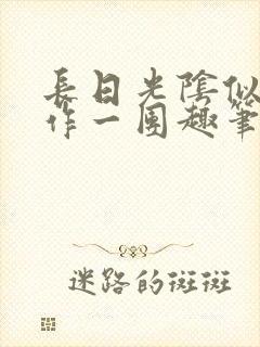 长日光阴似箭乱作一团趣笔阁封面