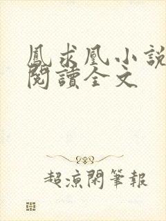 凤求凰小说免费阅读全文