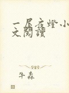 一屋夜灯小说全文阅读