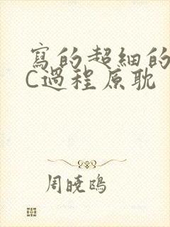 写的超细的多肉C过程原耽