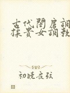 古代闺房调教h揉贵女调教记