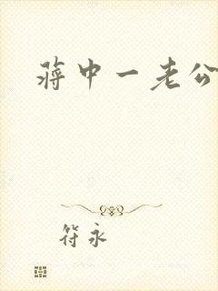 蒋中一老公封面