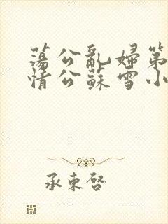 荡公乱妇第1章情公苏雪小说封面