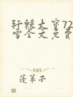 轩辕大宝720雪全文免费阅读