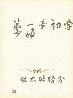 第一章初尝极品少妇封面