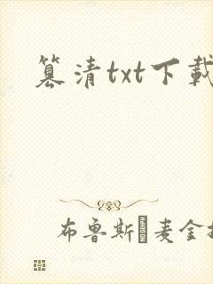 篡清txt下载封面