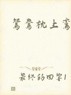 鸳鸯枕上鸾凤颠封面