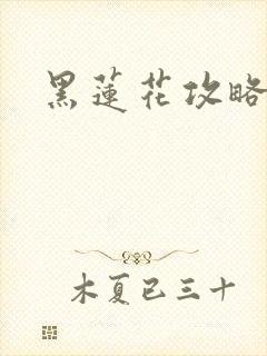 黑莲花攻略手册