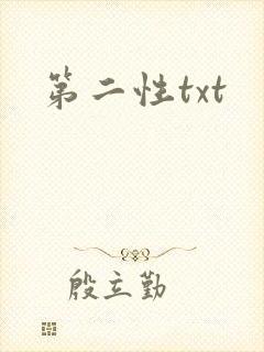 第二性txt封面