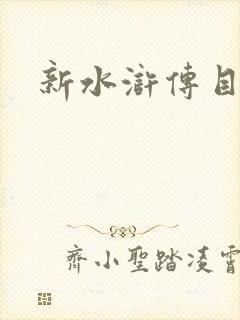 新水浒传目录封面