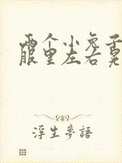 两个小兔子在衣服里左右晃