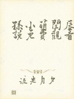 孙小萌闫辰的小说免费观看