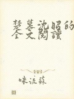 楚慕沈昭的小说全文阅读