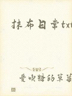 抹布日常txt封面