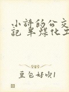 小诗的公交车日记 半煤化工